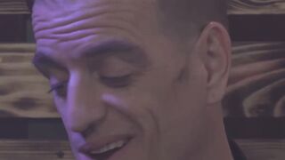Shemale stepsister cums while being anal banged in the club