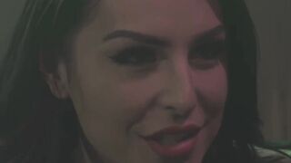 Shemale stepsister cums while being anal banged in the club