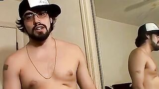 Bearded thug pumps hairy shaft till finish