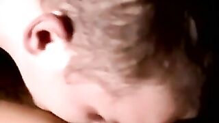 Hairy homo jerked off with help from mature mouth