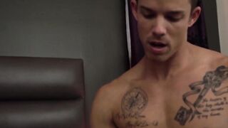 Young tattooed jocks engage in wild rough anal sex