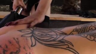 TS Ariel Demure Ties Torments Fucks and Cums Tattooed Slave Vanessa Vega