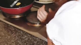 Big-Titted Asian Milf Inday's Rough Kitchen Fuck