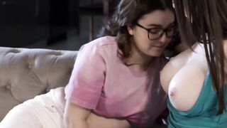 Stepmom Lexxx Luna face fucks Leana Lovings with dominance