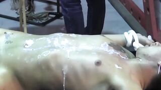 BondageBadBoy.com - Dom tye loves hot molten wax on sub's body