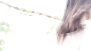 Clueless of creep filming this Japanese babe pisses public