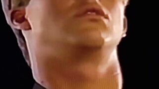 Handsome Alan Fox leashes himself and strokes his thick meat