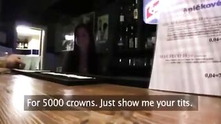Barmaid Blows and Bangs for Cash