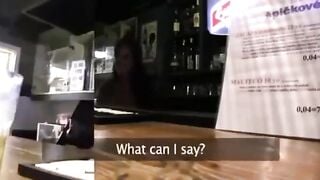 Barmaid Blows and Bangs for Cash