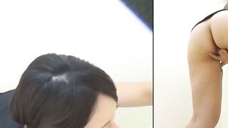 Lady fondles her tits before poking her in heat wet vagina