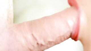 Heiße MILF gibt einen schlampigen Blowjob – Amateur-Sperma-Spiel Hoe 2