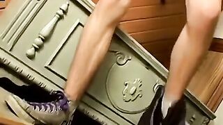 Str8Thugs.com - Straight twink thug's intense solo self-pleasuring cock stroking sess