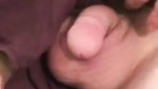 Hairy chested mature lad jerks his thick erection