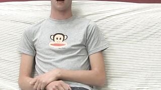 BoyObsession.com - Adorable Danny's solo couch wank and cumshot fun during interview