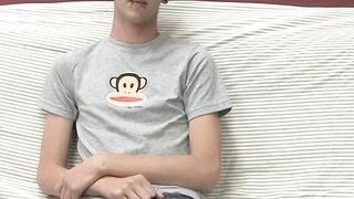 BoyObsession.com - Adorable Danny's solo couch wank and cumshot fun during interview