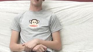 BoyObsession.com - Adorable Danny's solo couch wank and cumshot fun during interview