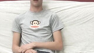 BoyObsession.com - Adorable Danny's solo couch wank and cumshot fun during interview