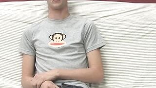 BoyObsession.com - Adorable Danny's solo couch wank and cumshot fun during interview