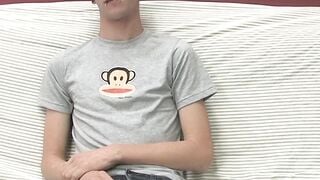 BoyObsession.com - Adorable Danny's solo couch wank and cumshot fun during interview