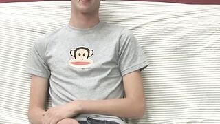 BoyObsession.com - Adorable Danny's solo couch wank and cumshot fun during interview
