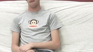 BoyObsession.com - Adorable Danny's solo couch wank and cumshot fun during interview