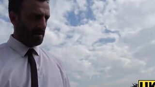 UKSubSluts.com - Green hair rebel Phoenix Madina plays outside