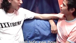 Aspiring twink blindfolded and anal pounded hard