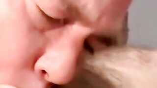 Two young amateurs wank as fat perv services cocks