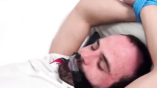 Grizzled Dan Edwards deeply adores bound Chris feet
