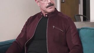Old Reece Scott explores my throat with his thick dong