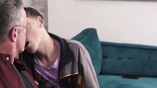 Old Reece Scott explores my throat with his thick dong