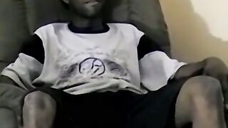 JoeSchmoeXXX.com - Ebony amateur flaunts his big cock and masturbates solo eagerly