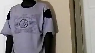 JoeSchmoeXXX.com - Ebony amateur flaunts his big cock and masturbates solo eagerly