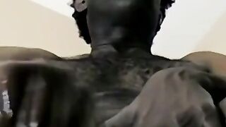 JoeSchmoeXXX.com - Ebony amateur flaunts his big cock and masturbates solo eagerly