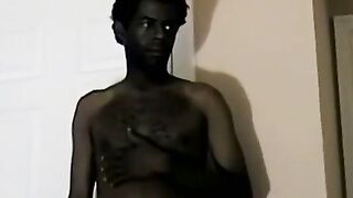 JoeSchmoeXXX.com - Ebony amateur flaunts his big cock and masturbates solo eagerly