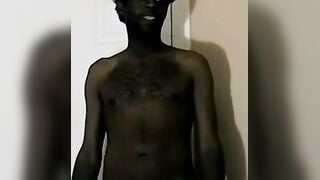 JoeSchmoeXXX.com - Ebony amateur flaunts his big cock and masturbates solo eagerly