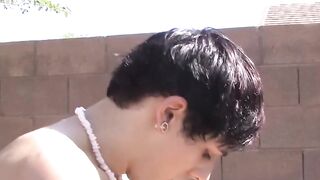 RawTwinkys.com - Pierced twinks' outdoor bareback drilling ends in cum feeding