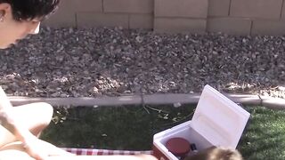 RawTwinkys.com - Pierced twinks' outdoor bareback drilling ends in cum feeding
