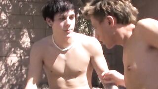 RawTwinkys.com - Pierced twinks' outdoor bareback drilling ends in cum feeding