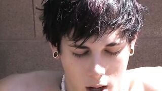 RawTwinkys.com - Pierced twinks' outdoor bareback drilling ends in cum feeding