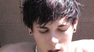 RawTwinkys.com - Pierced twinks' outdoor bareback drilling ends in cum feeding