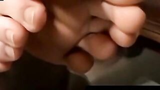 Skinny gay Bryce Corbin strokes his cock solo on camera