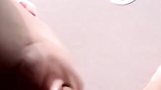 Amateur jerks thick dick in daddys trailer cumfest