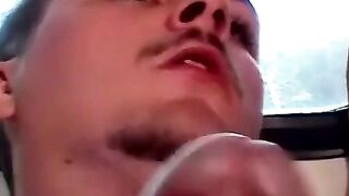 Hung gay fists massive dick till cum geyser erupts