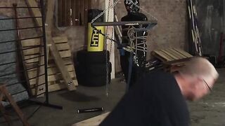 Sebastian Kane's skilled handjob pushes bound slave to edge