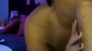 Big-Titted Goth Girl Rides Dildo on Cam Hoe 2