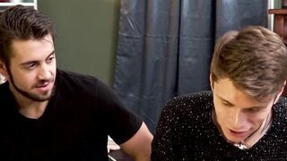 Dante Colle comforts Troy Accola by sliding dick in his hole