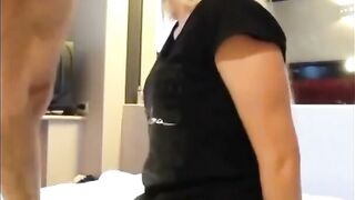 Blonde Submissive Deepthroats in Restrained BDSM Play
