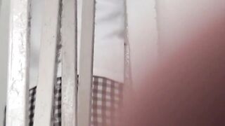 Voyeur sets a cam under toilet to see various pissing pussies