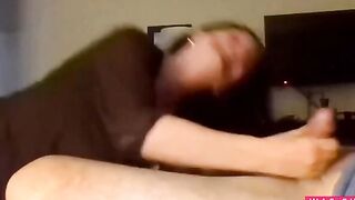 Mature MILF Films Herself Giving Blowjob to Her Man Hoe 2